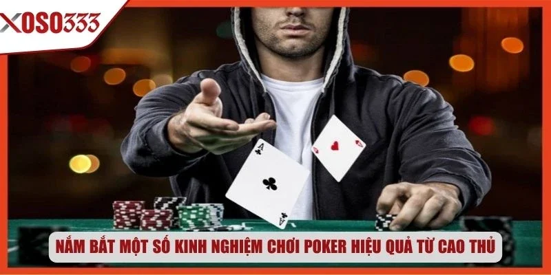 Nắm bắt một số kinh nghiệm chơi Poker hiệu quả từ cao thủ